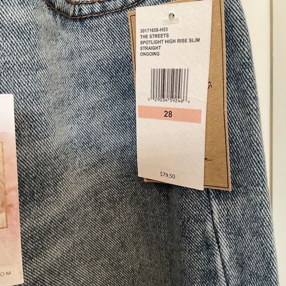 Jessica Simpson Womens Lived In Vintage Hi Rise Straight Jeans, Size 28 NWT $79 - Picture 11 of 12